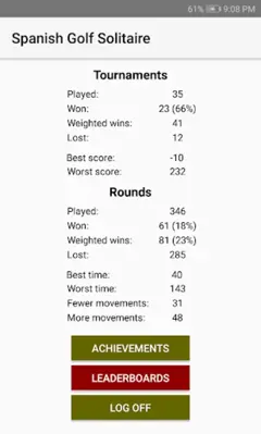 Spanish Golf Solitaire android App screenshot 2